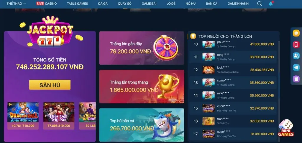 Đa dạng sản phẩm bay789 casino